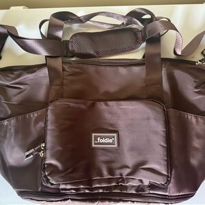 The Foldie Brown Shoulder Bag – Lightweight Travel Tote
